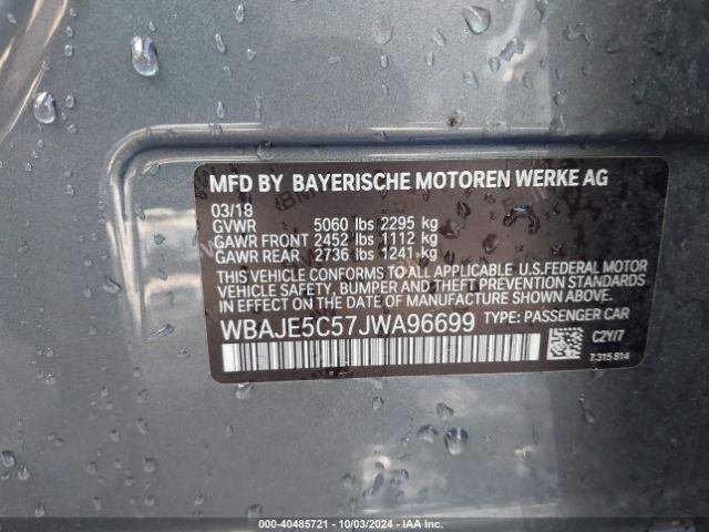 WBAJE5C57JWA96699 BMW 540I