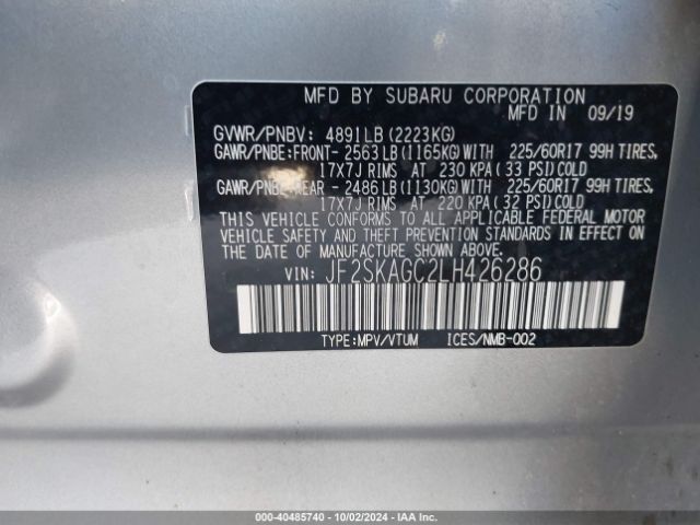 JF2SKAGC2LH426286 Subaru Forester Premium