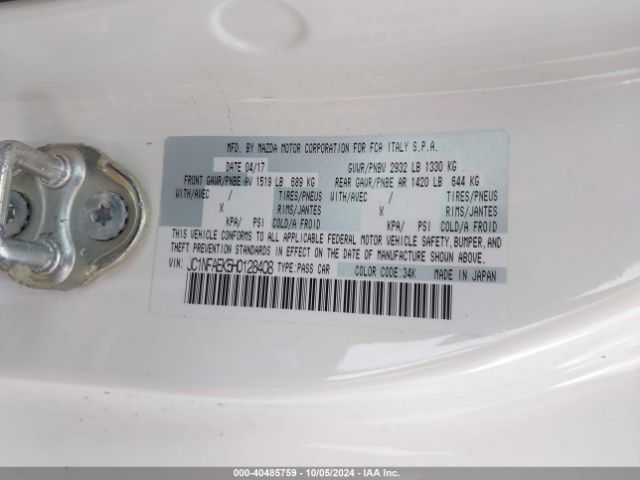 2017 FIAT 124 SPIDER JC1NFAEK5H0128408 Photo 8