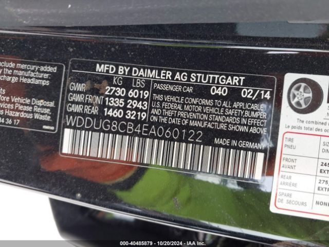 WDDUG8CB4EA060122 Mercedes-Benz S 550