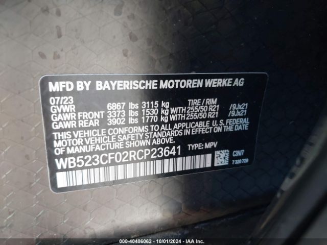 WB523CF02RCP23641 BMW Ix Xdrive50