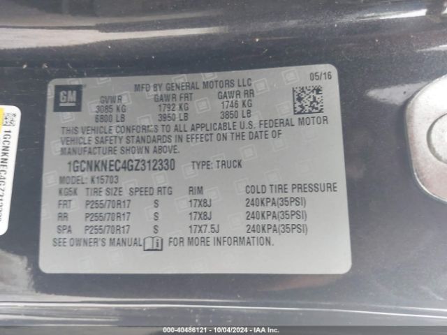 1GCNKNEC4GZ312330 Chevrolet Silverado 1500 Ls