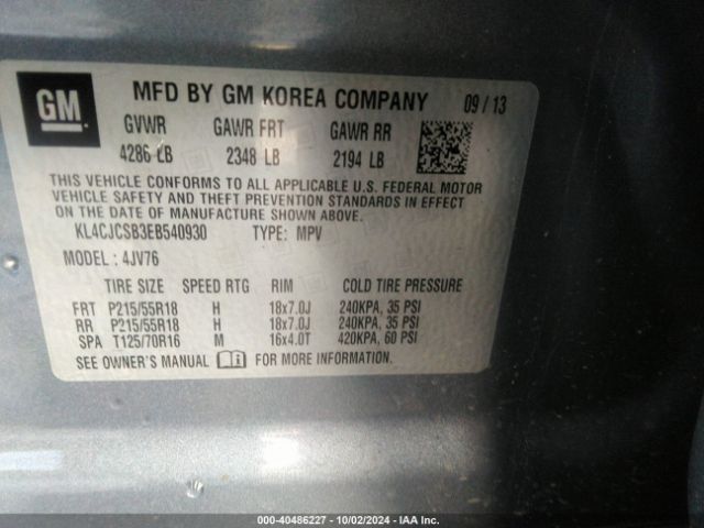 KL4CJCSB3EB540930 Buick Encore Leather