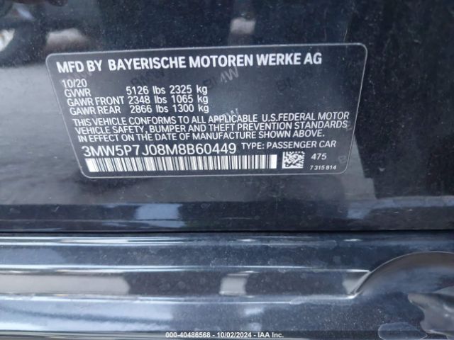 3MW5P7J08M8B60449 BMW 3 Series 330e