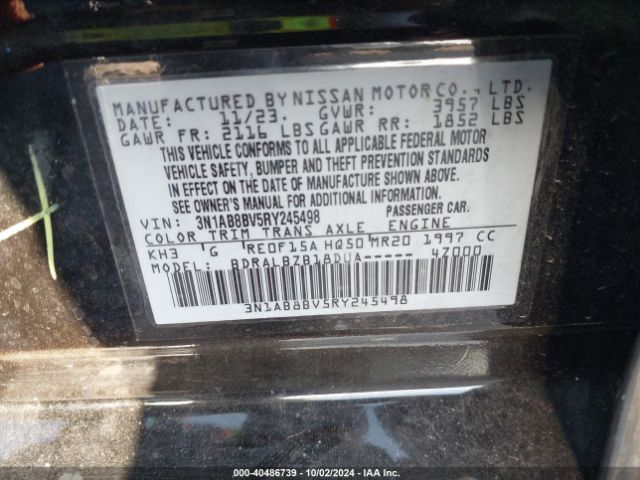 2024 NISSAN SENTRA 3N1AB8BV5RY245498 Photo 8