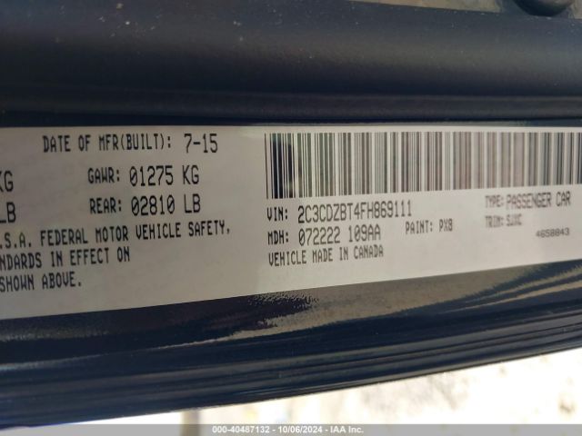 2C3CDZBT4FH869111 Dodge Challenger R/t Plus Shaker