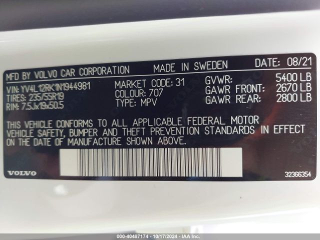 YV4L12RK1N1944981 Volvo Xc60 B5 Momentum