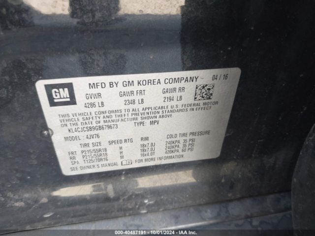 KL4CJCSB9GB679673 Buick Encore Leather