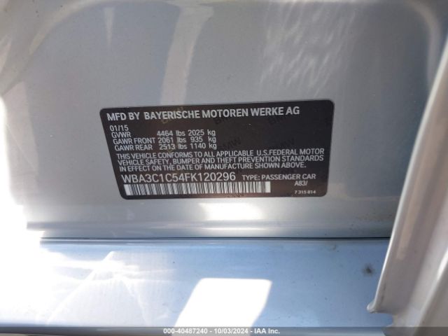 WBA3C1C54FK120296 BMW 328I