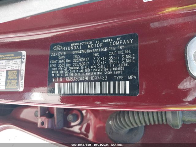 KM8J3CA49LU097433 Hyundai Tucson Value