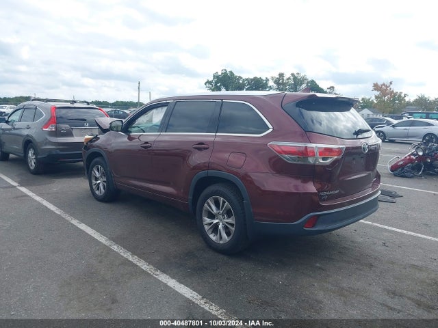 Toyota Highlander Xle V6 2015 5TDJKRFH4FS072650 Image 3