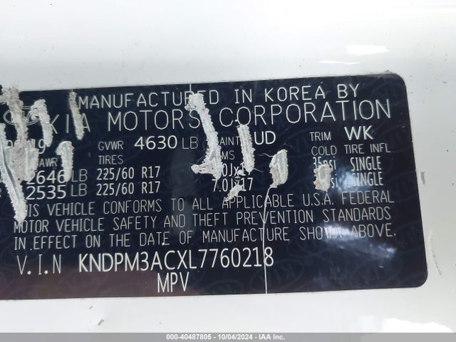 KIA Sportage Lx 2020 KNDPM3ACXL7760218 Image 9