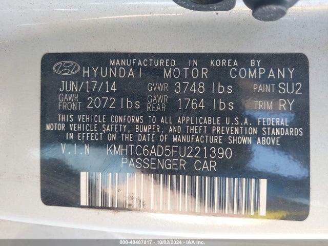 Hyundai Veloster Re:flex 2015 KMHTC6AD5FU221390 Image 9