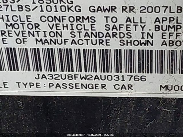 2010 MITSUBISHI LANCER JA32U8FW2AU031766 Photo 8