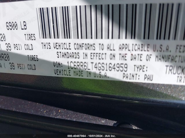 1C6RR6LT4GS164959 RAM 1500 Big Horn