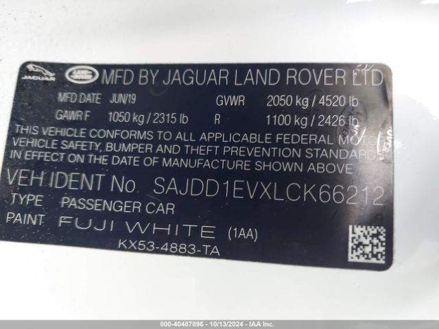 2020 JAGUAR F-TYPE SAJDD1EVXLCK66212 Photo 8