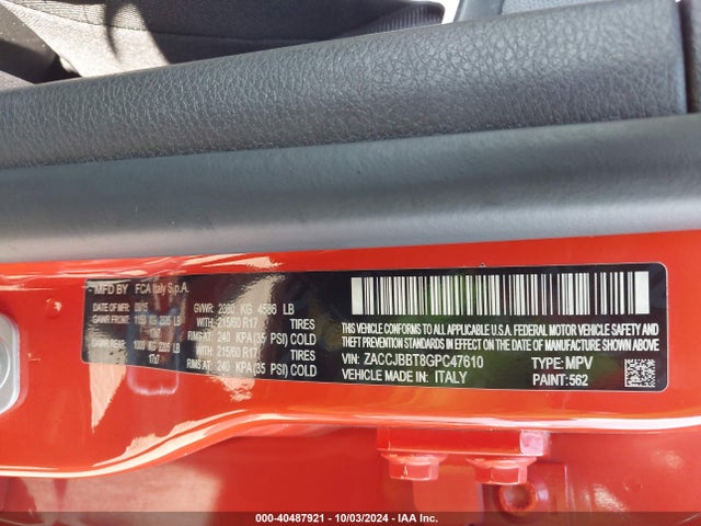 ZACCJBBT8GPC47610 Jeep Renegade Latitude