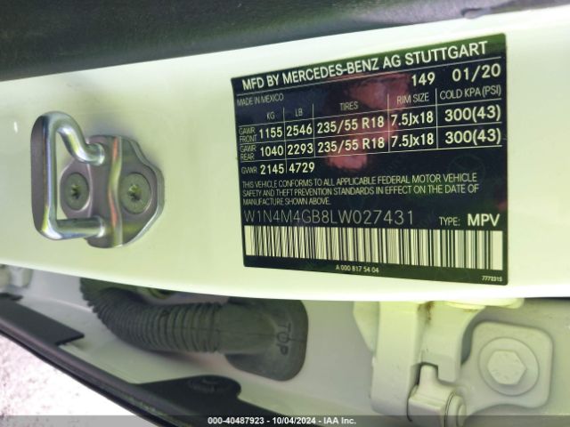 W1N4M4GB8LW027431 Mercedes-Benz GLB 250
