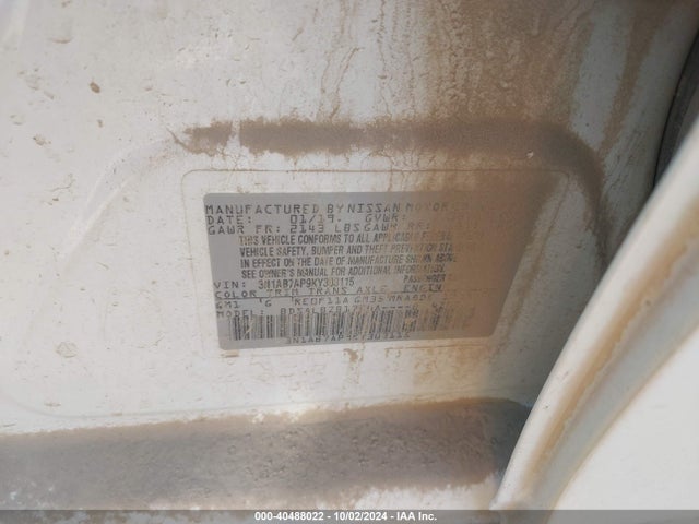 Nissan SENTRA S 2019 3N1AB7AP9KY303115 Image 9