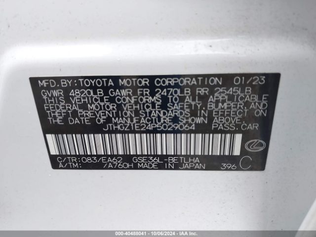 JTHGZ1E24P5029064 Lexus Is 350 F Sport