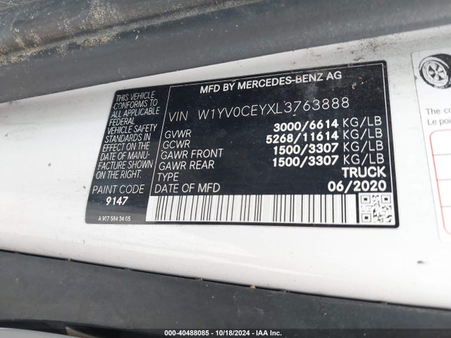 W1YV0CEYXL3763888 Mercedes-Benz Metris