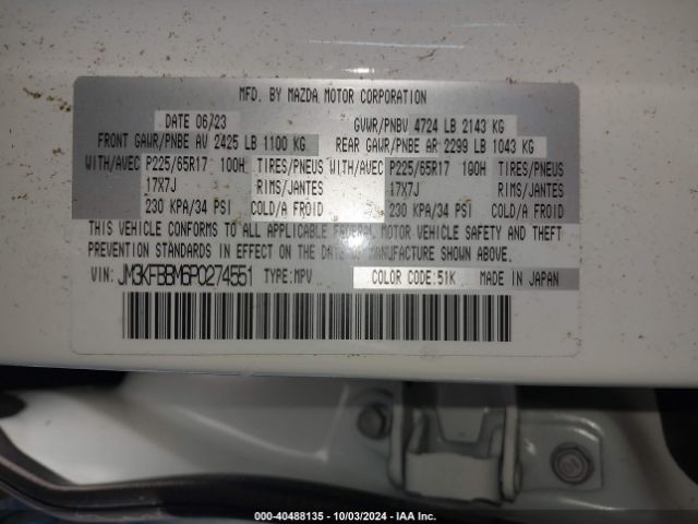 JM3KFBBM6P0274551 Mazda Cx-5 2.5 S Select