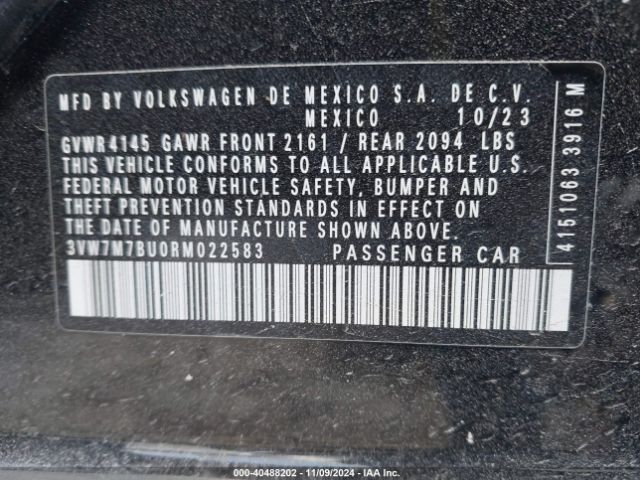 3VW7M7BU0RM022583 Volkswagen Jetta 1.5t Se