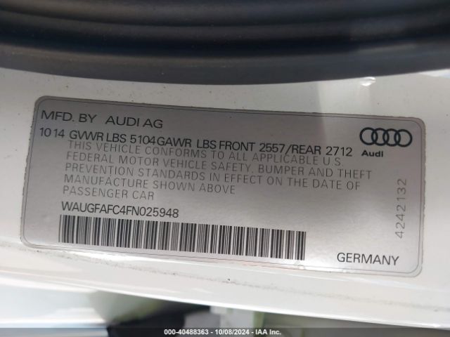 WAUGFAFC4FN025948 Audi A6 2.0t Premium