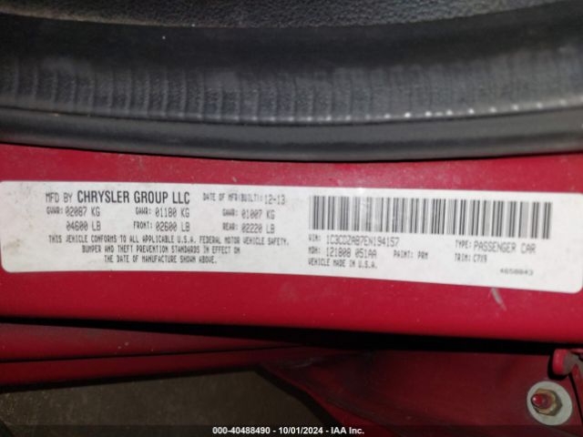 1C3CDZAB7EN194157 Dodge AVENGER SE