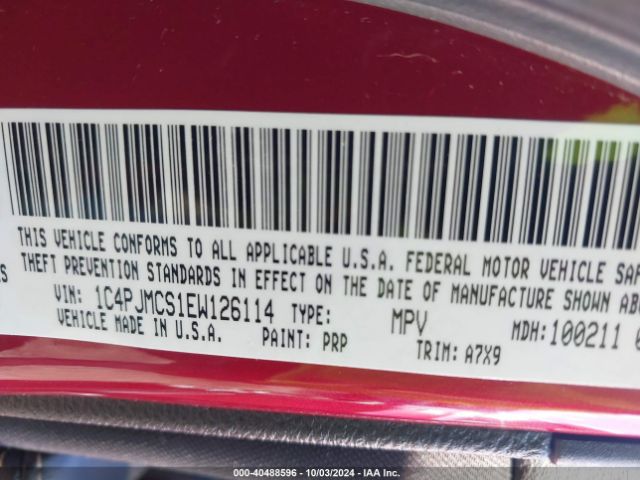 1C4PJMCS1EW126114 Jeep Cherokee Latitude