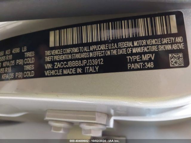 ZACCJBBB8JPJ33912 Jeep Renegade Latitude 4x4
