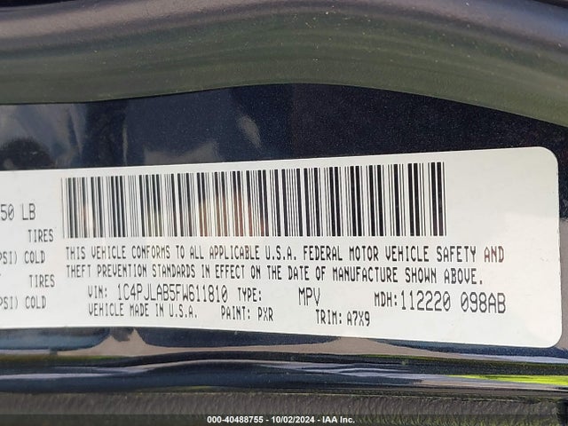 1C4PJLAB5FW611810 Jeep Cherokee Sport