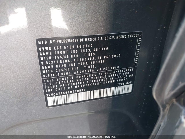 3VVCB7AX6PM120535 Volkswagen Tiguan 2.0t Se R-line Black