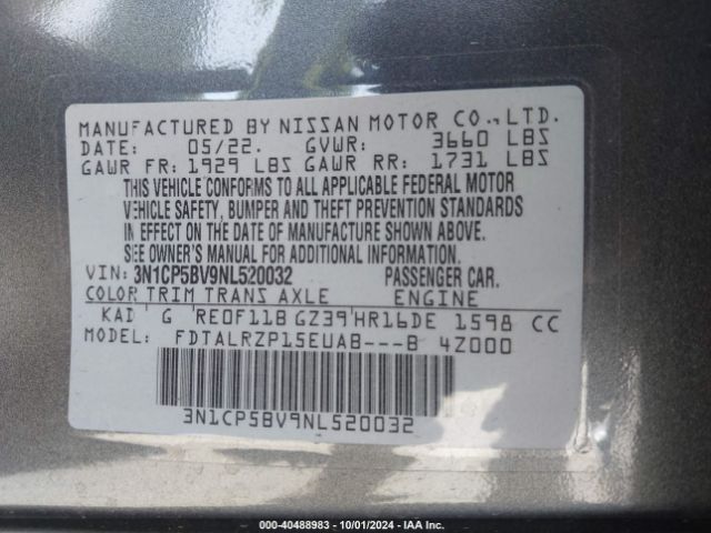 2022 NISSAN KICKS 3N1CP5BV9NL520032 Photo 8