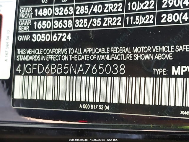 4JGFD6BB5NA765038 Mercedes-Benz Amg Gle 53 Coupe 4matic