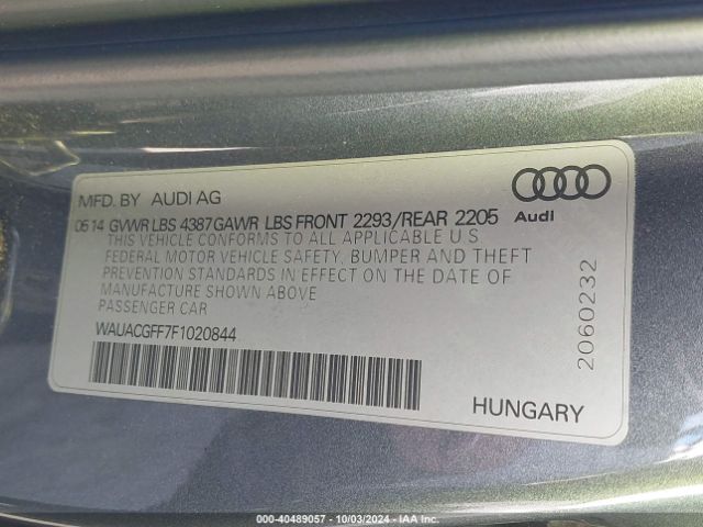 WAUACGFF7F1020844 Audi A3 1.8t Premium