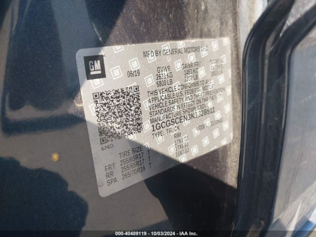 1GCGSCEN3K1328511 Chevrolet Colorado Lt