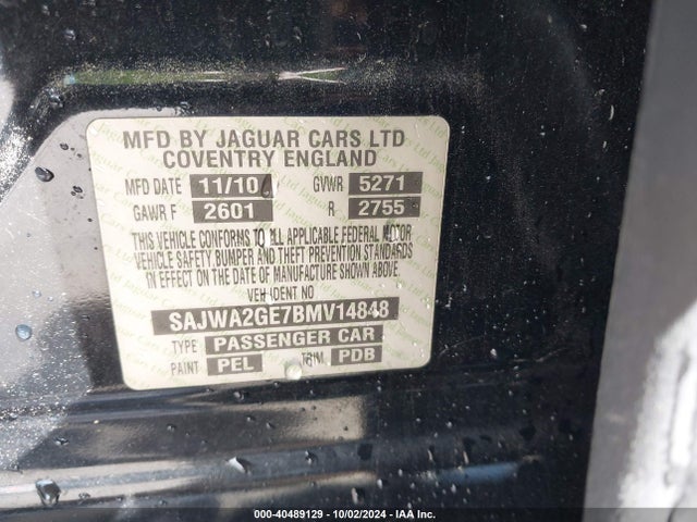 2011 JAGUAR XJ SAJWA2GE7BMV14848 Photo 8