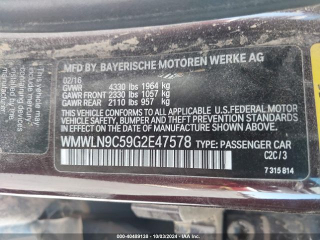 WMWLN9C59G2E47578 Mini Clubman Cooper S