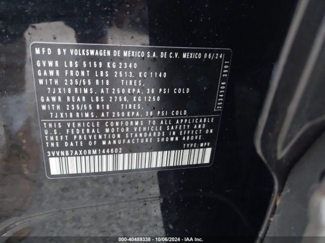 3VVNB7AX0RM144602 Volkswagen Tiguan 2.0t Se/wolfsburg Edition