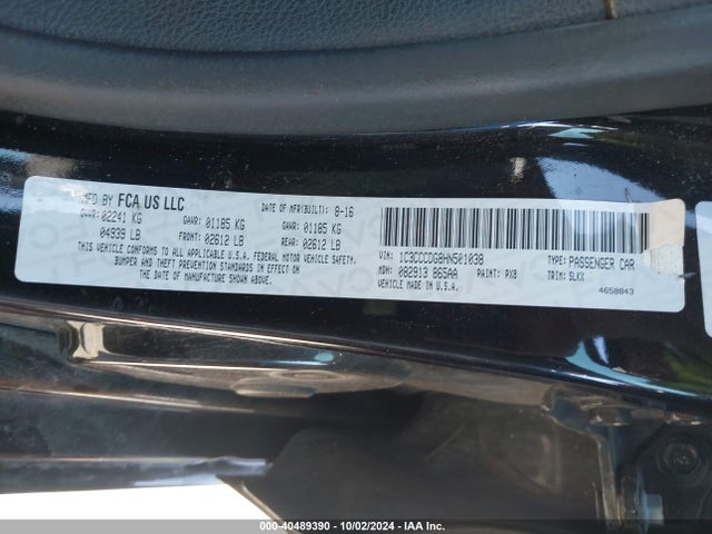 1C3CCCDG8HN501038 Chrysler 200 200s Alloy Edition Awd