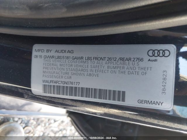 WAUFFAFC7GN076177 Audi A6 2.0t Premium