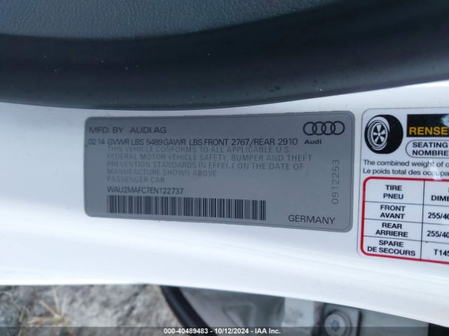WAU2MAFC7EN122737 Audi A7 3.0 Tdi Premium Plus