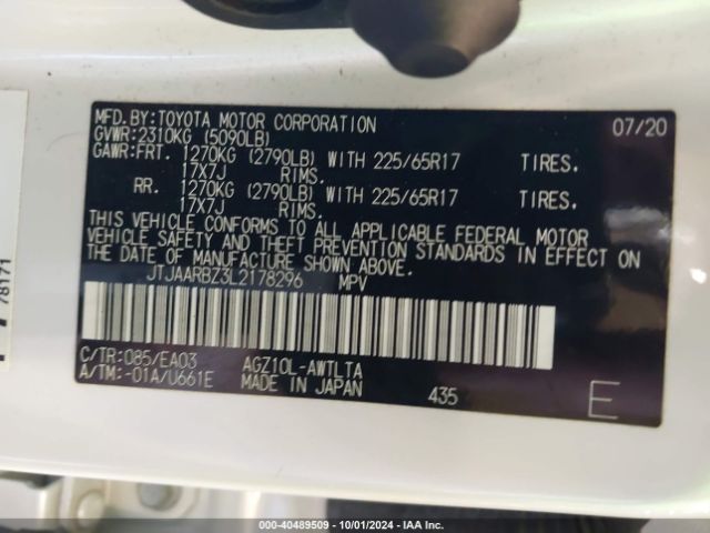 JTJAARBZ3L2178296 Lexus NX 300