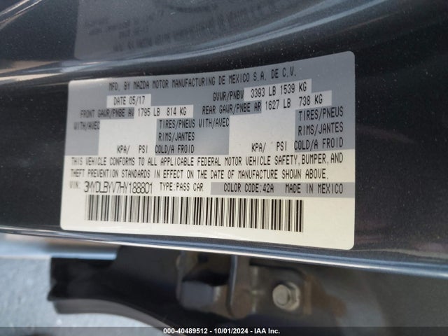 3MYDLBYV7HY188801 Toyota p5v