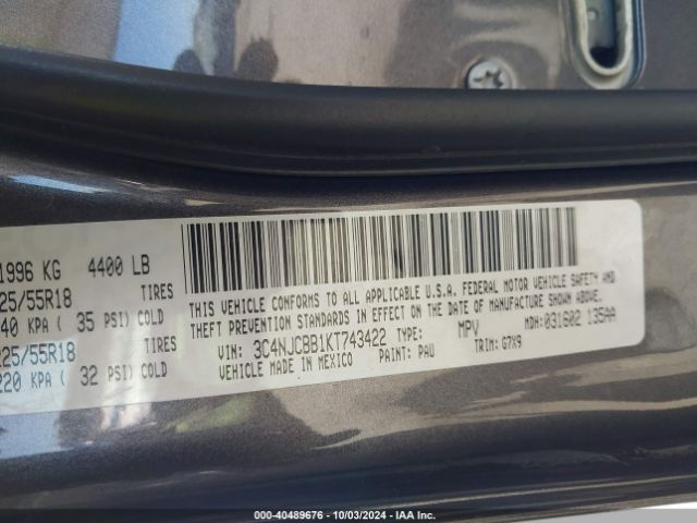 3C4NJCBB1KT743422 Jeep Compass Altitude Fwd