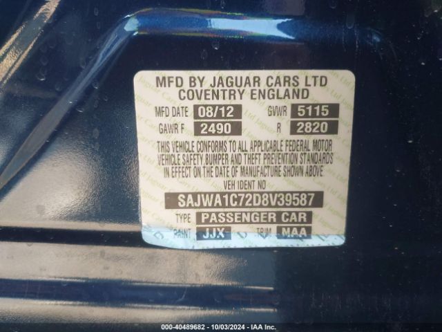 2013 JAGUAR XJ SAJWA1C72D8V39587 Photo 8