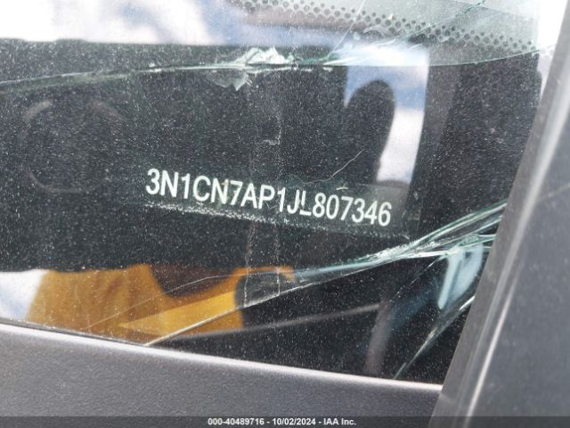 3N1CN7AP1JL807346 Nissan Versa 1.6 S