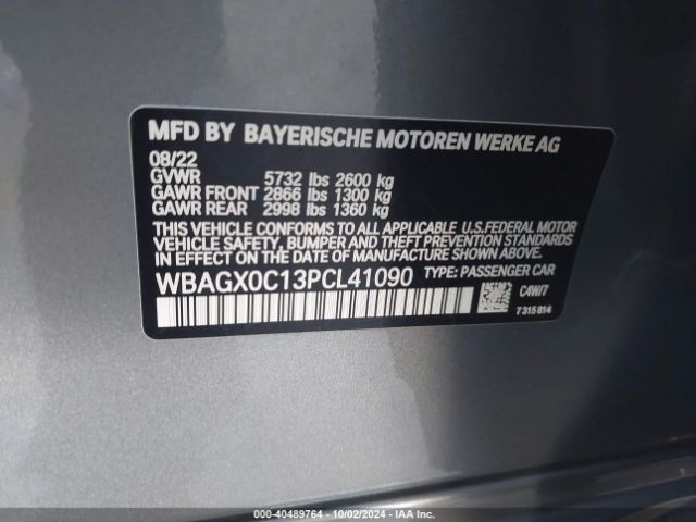 2023 BMW ALPINA B8 GRAN COUPE WBAGX0C13PCL41090 Photo 8