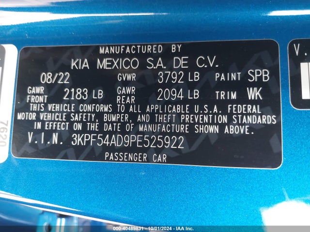 KIA Forte Gt-line 2023 3KPF54AD9PE525922 Image 9